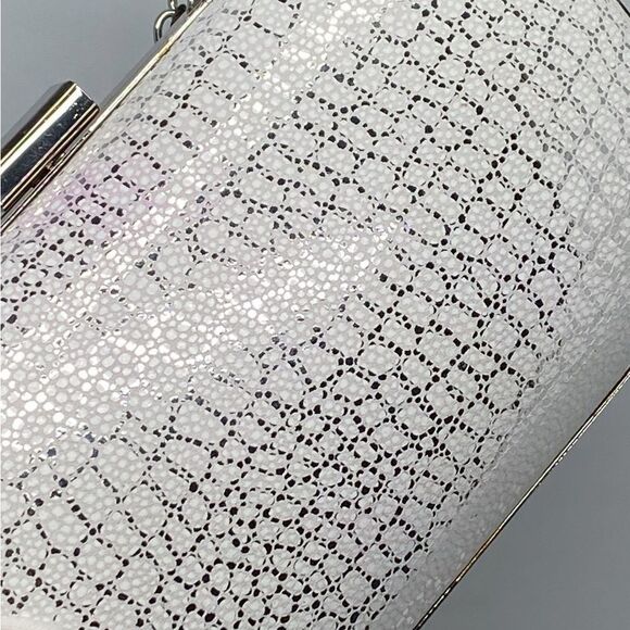 Chiara Boni Alba Metallic Leather Clutch - Picture 7 of 12